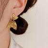 Premium Retro Metal Fishtail Earrings: S925 Silver, Cool and Simple Design for Unique Style