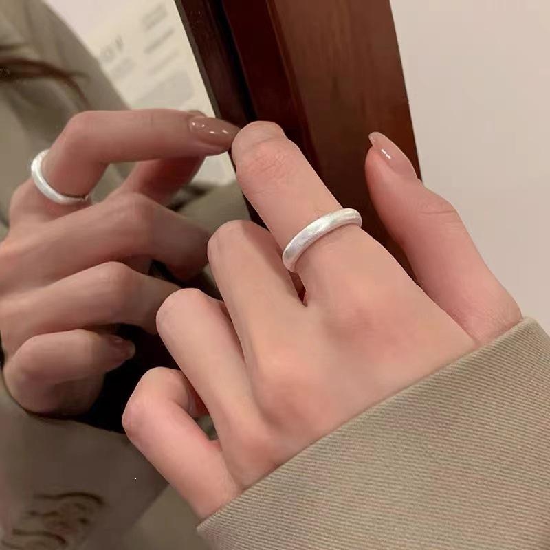 925 Sterling Silver Women's Pinky Ring - Niche Design, High-End Light Luxury, Adjustable Open Band