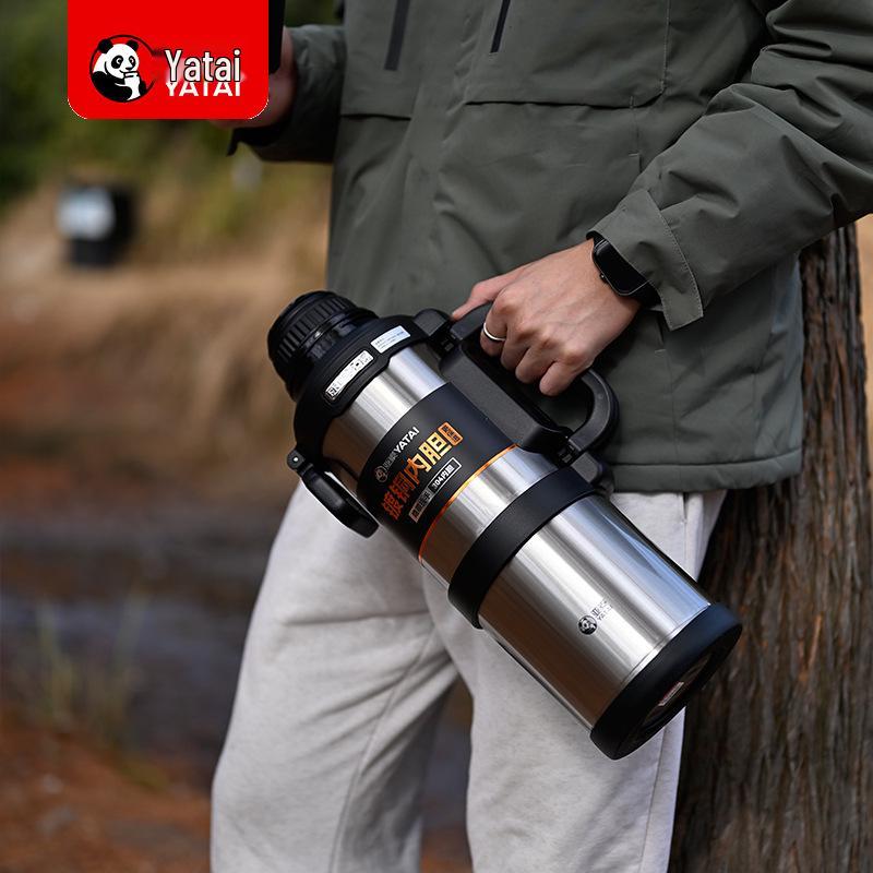 304 Stainless Steel Insulated Travel Mug with Handle - Large Capacity, Double-Layer Sports Water Bottle