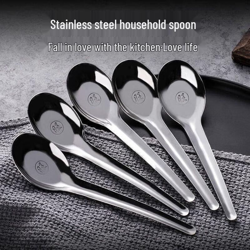 Long Handle Stainless Steel Flat Spoons