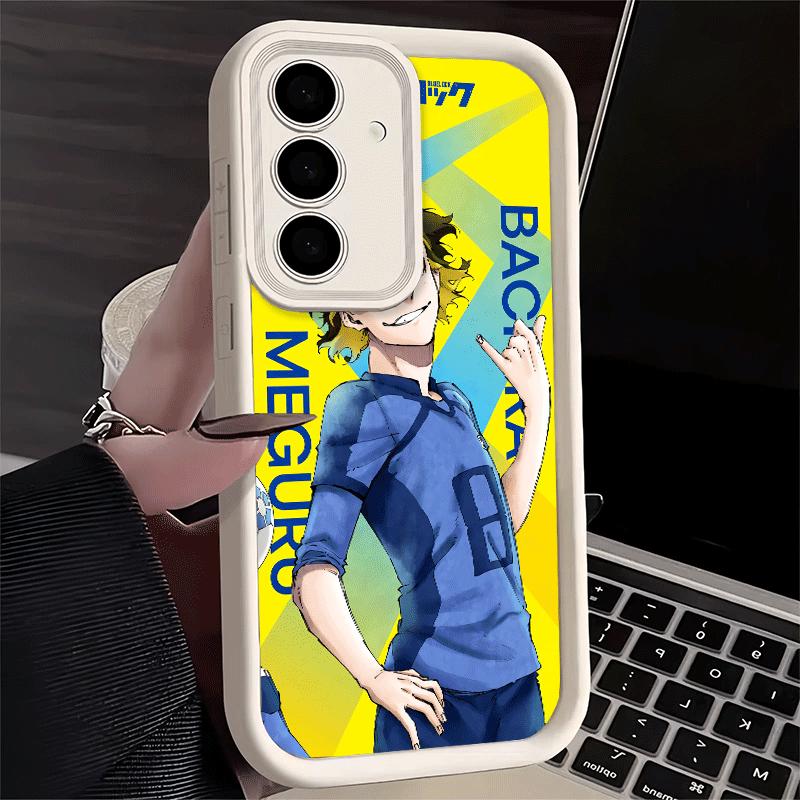 Phone Case for Samsung Galaxy A17 A16 A15 A14 A13 Anime Blue L-Lock Desgin A56 A36 A26 A55 A35 A25 A54 A34 A24 A53 A33 A23 A07 A