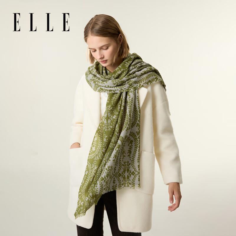 ELLE Women's 100% Pure Wool Scarf & Shawl Gift Box