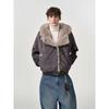 Giacca trapuntata corta unisex in cotone stile retrò americano con cappuccio e bordo in ecopelliccia, cappotto caldo invernale