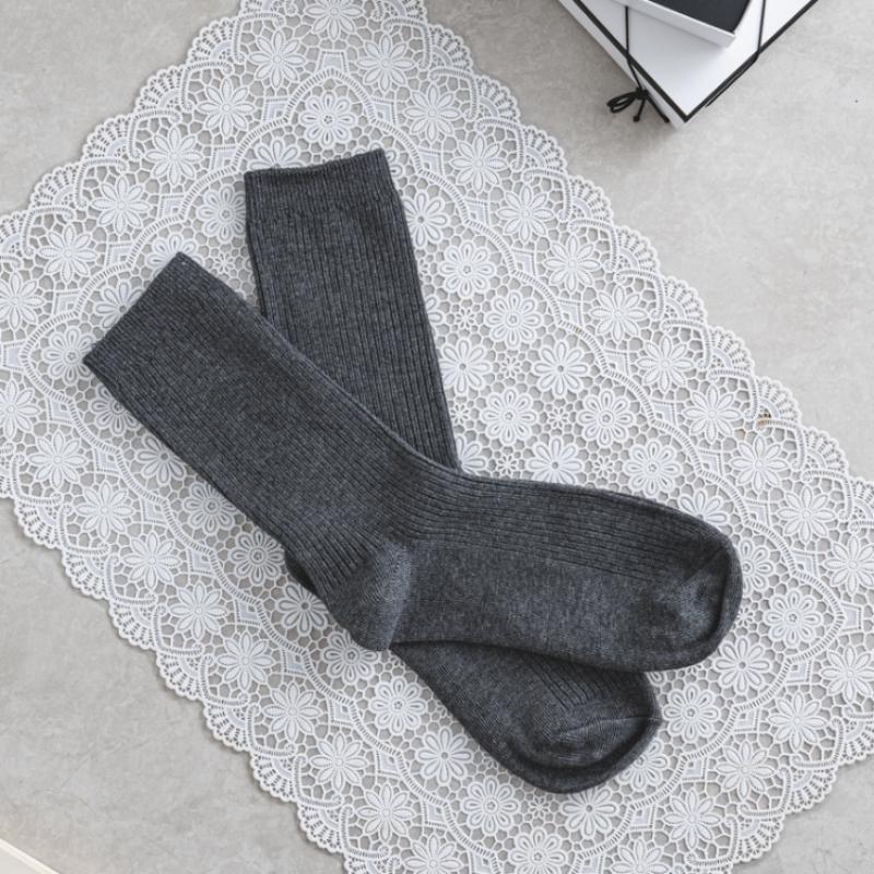 Monfoot Women S Ribbed Long Neck SockS Deep Grey