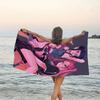 1pc KPop Demon Hunters6 Beach Towel, Beach and Seaside Swimming Pool Equipment, Fashion Pattern, Rectangular, Travel Essentials