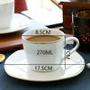 Bone China Gold Line Tea Cup with Saucer Set Porcelain, Ceramc Espresso Saucer, Vintage Cups, Luxury Coffee Cup Set, Drinkware