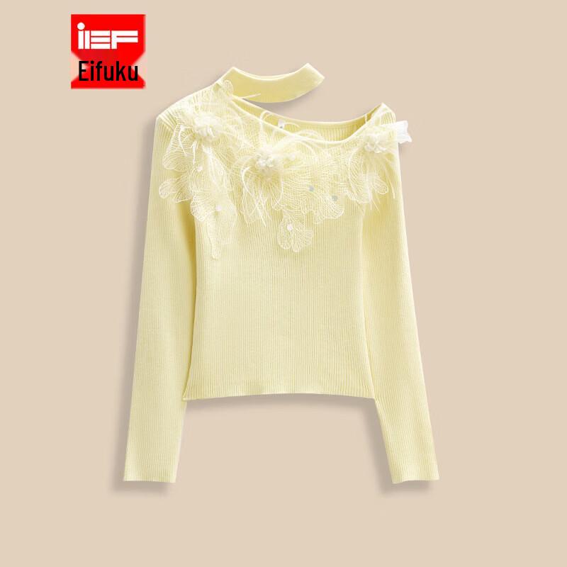 IEF Французский Шик Узкий Вязаный Топ One Size