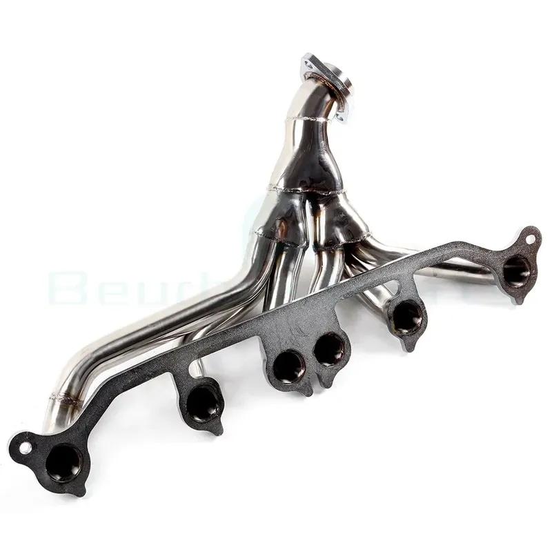 Edelstahl Krümmer Auspuff für 1991-1999 Jeep Wrangler YJ TJ Cherokee XJ Grand Cherokee ZJ 4.0L 6ZYL Silber