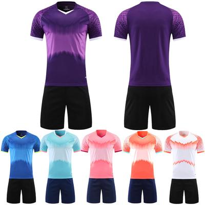 2 Pieces Sportswear  Football Set for Men Children Quick Drying Breathable Personalized Soccer Jersey Set