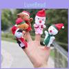 Plush Christmas Toy Santa Claus Mini Small Animal Finger Puppet Prop Performance