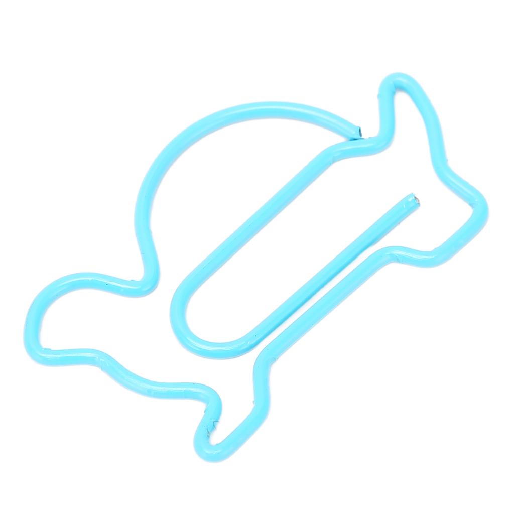 100 ks sponek do papíru Roztomilý tvar zvířátka Jasná barva Protiskluzové kovové sponky do papíru pro domácnost, školu, kancelář Želva