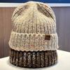 New knitted wool hats for men and women, warm and cold-proof in autumn and winter, simple color thread, small standard cold hat