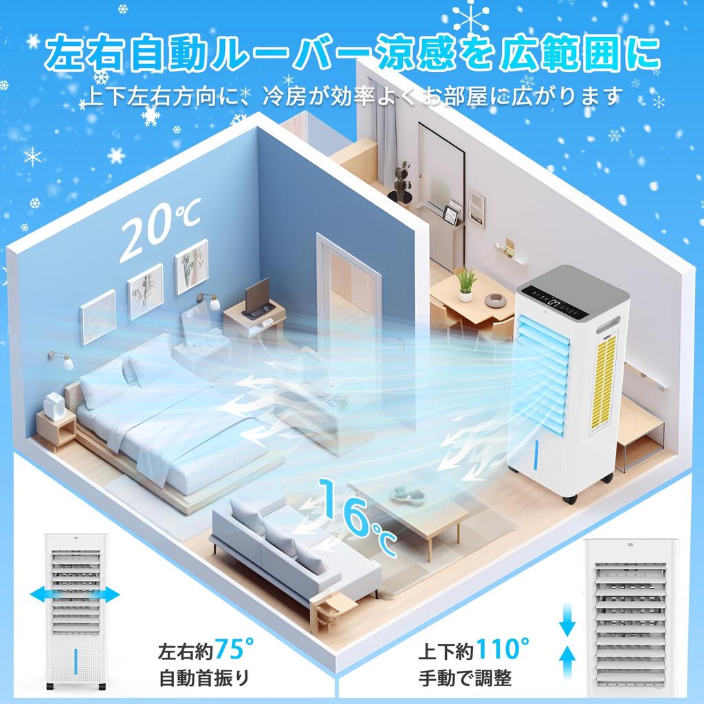 Cold Air Cold Air Powerful Capacity 3 Directions Powerful Cold Spot Air 8L Large Ion 3 3 Levels of Automatic Louver 24H Indoor Temperature Water