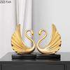 Minimalist Golden Swan Creative Abstract Ornaments Valentine's Day Gift Desk Decoration Swan Sculpture Home Decor Accessories