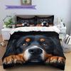 Black Bernese Mountain Dog Pattern Bedding Home Decoration Birthday Gift (1 * duvet cover + 2 * pillowcase, without core)