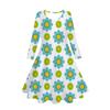Girls' 3D Boho Floral Dress Long Sleeve Summer Spring Vacation Daily Holiday Princess Beautiful Sweet Kids 4-12 Years Casual Dress A Line Dress