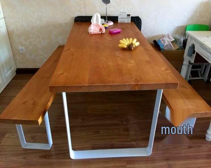 Vintage Wood and Iron Dining Set for Cafe, Tea Shop, or Restaurant