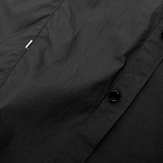 Men Shirt Solid Color Simple Casual Turn-down Collar Flap Pockets Summer Shirt Daily Clothes