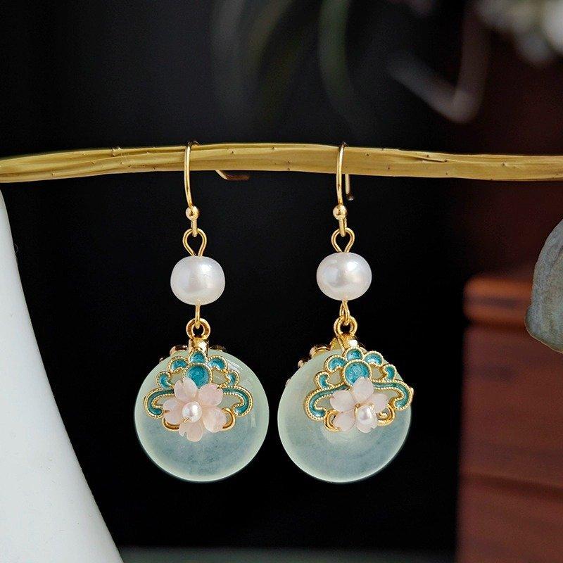 BLINGBAY 2023 Women's Pendant Earrings Small Butterfly Pink Shell Retro Chinese Style Earrings Fashion Jewelry Accessories Modern Jewelry Gifts