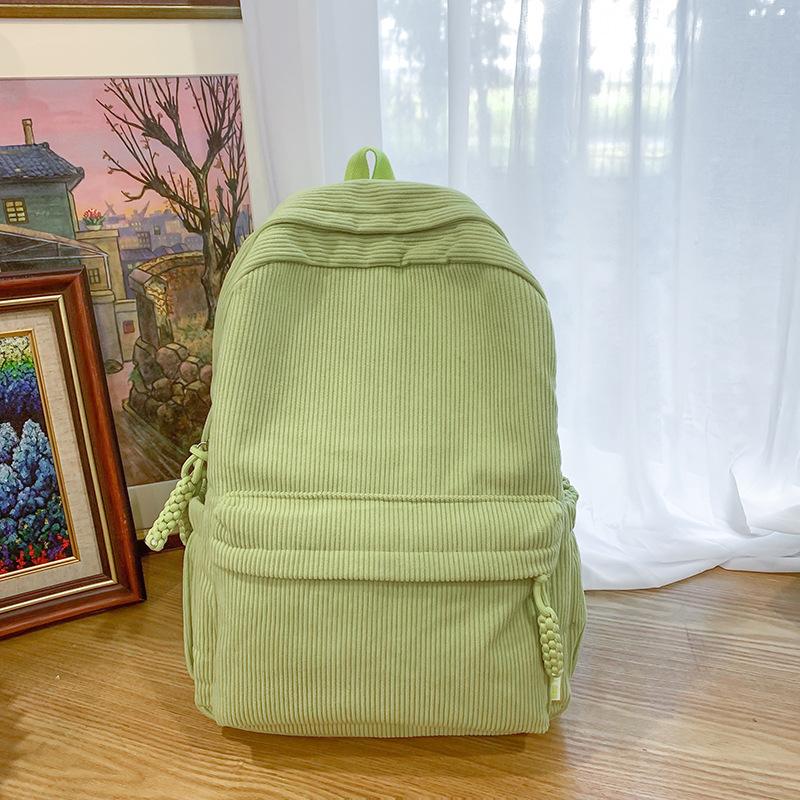 Schoolbag Hot-selling Velvet Backpack Women's Small 1011 New Fashion Corduroy Student Backpack Travel Small Backpack