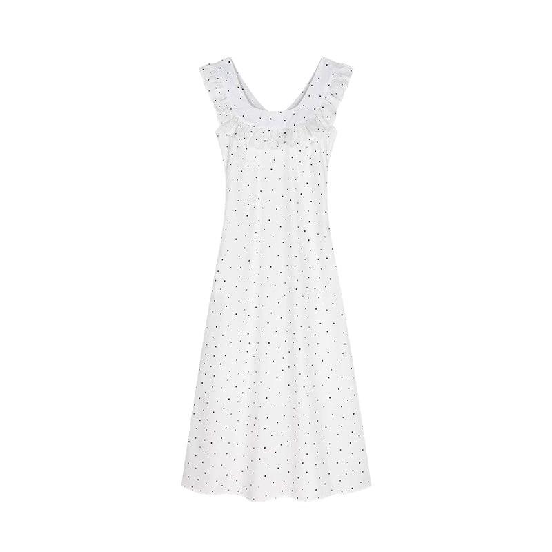 Xiaofei sleeve polka dot floral dress children's summer new French temperament seaside vacation suspender dress
