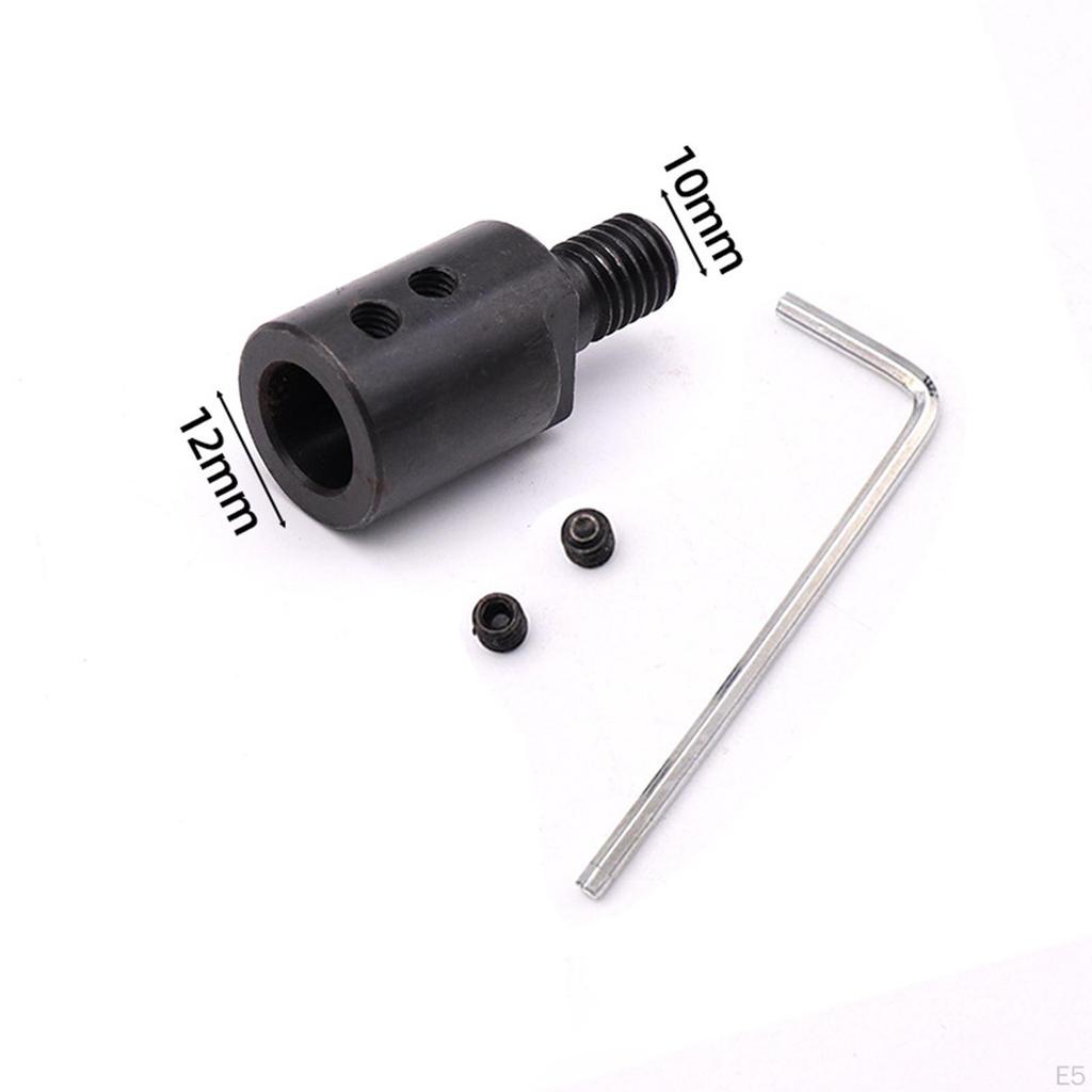 5 Set Angle Grinder Motor Shaft Connector M10 Thread Converter Alloy Steel for Saw Blade with L
