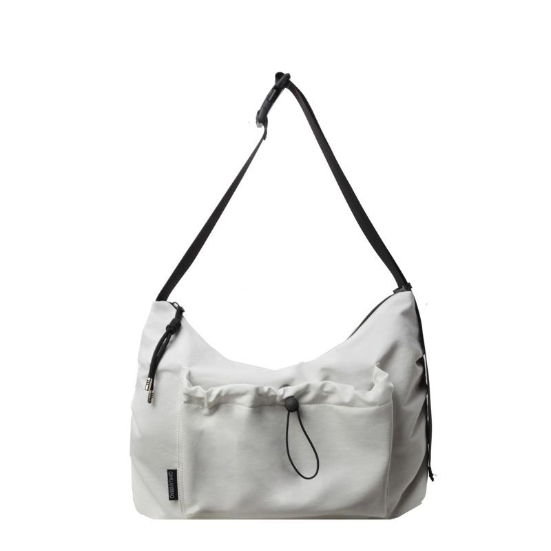 Casual Pleated Women Hobos Shoulder Bags Solid Color Sports Outdoor Ladies Crossbody Bag Simple Nyl Cloth Female Handbags Tote