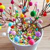 130Pcs Macaron Colorful Gradient Fur Balls 1 To 3Cm Pompones Diy Craft Decoration Wedding Party Toy Hat Scarf Decor Accessories