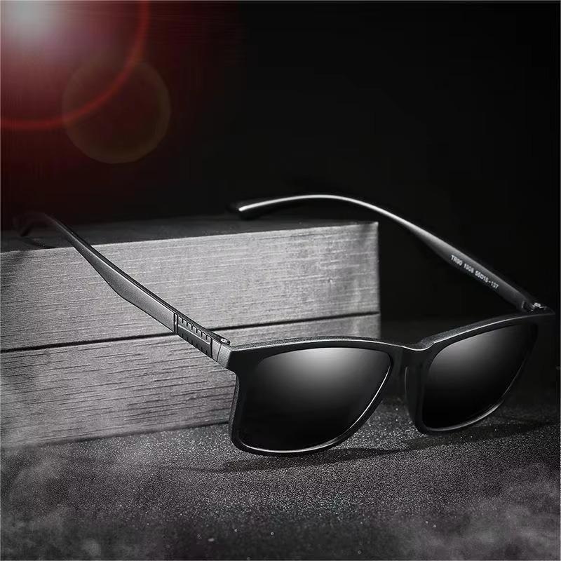 Plastic Titanium Polarized Sunglasses for Men Women Lightweight TR90 Frame UV400 Protection Square Male Sun Glasses Eyewear 2026