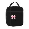 Bestselling Cute Pink Coquette Bow Valentines Oversized Camping Lunch Bag Newborn Food Storage Kids Lunch Bag