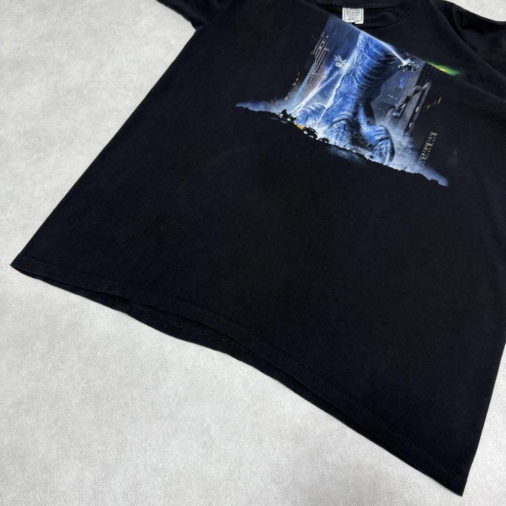 [USED] Vintage 90s Godzilla Short Sleeve Shirt, Anime Movie, Black, Size 3