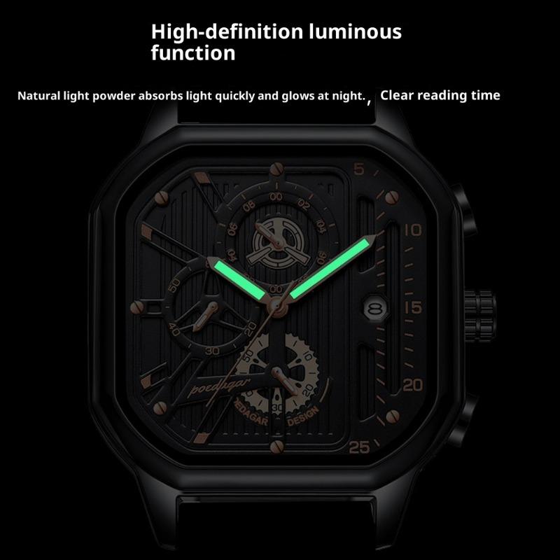Top Neue Wasserdichte Leuchtende Multifunktionale Herrenuhr Mode Quarz Elegante Armbanduhr
