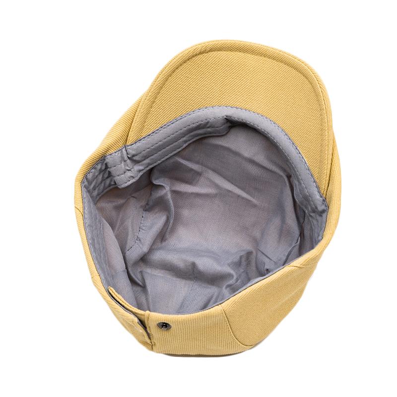 Ensfarget Cap Herre Solhatt Forward Cap Beret Kvinner Britisk Newsboy Cap