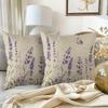 Stück Boho Floral Lavendel Kissenbezug D Beidseitiger Druck Polyester Kissenhülle für Zuhause Sofa Auto Büro Außen Dekoration
