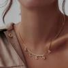 DIY Simple English Letter Necklace with Diamond Inlaid Pendant, Stainless Steel Jewelry for Europe and America.