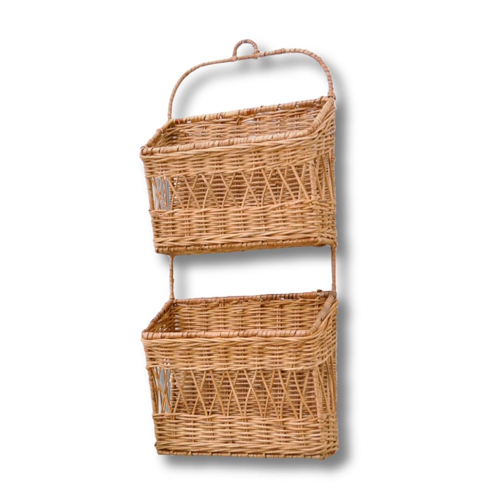 

Sakai Sangyo Ротанновый карман для писем (2 яруса) приблизительно. 20.5 x 7 x 49.5см (ЧАС)