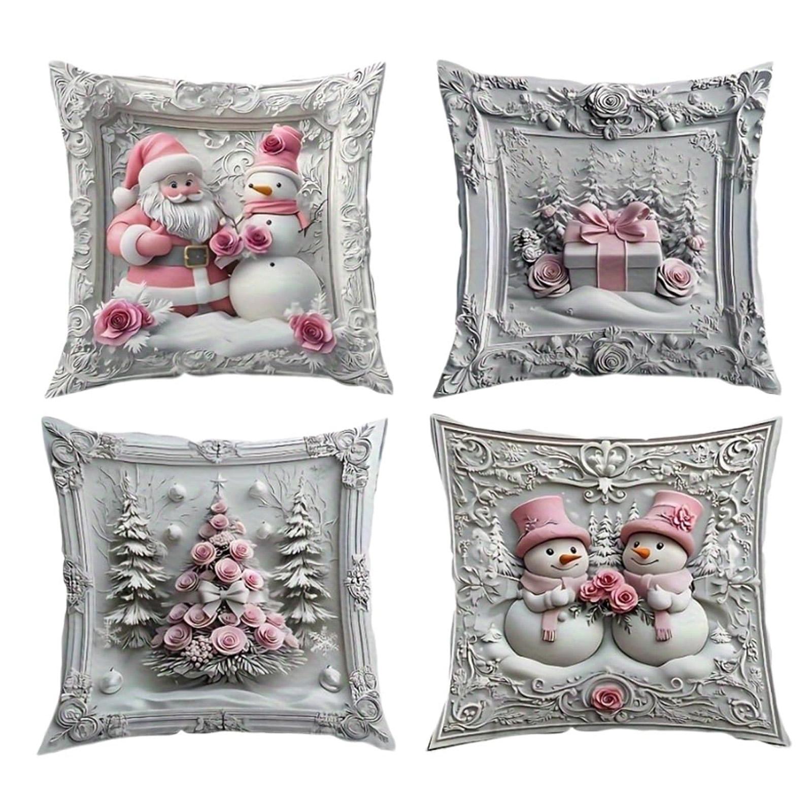 

Merry Christmas, Throw Pillow Cover, Winter Holiday, Cushion Cover Sofa Decoration, Christmas Tree One Size