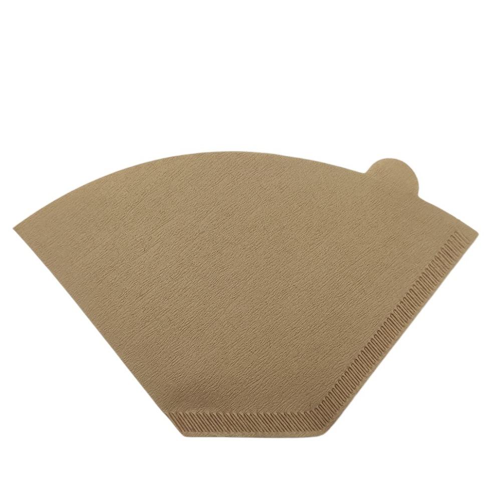 100 Pcs with Handle Cone Coffee Filter Paper Disposable Coffee Dripper Coffee Maker Paper  Travel