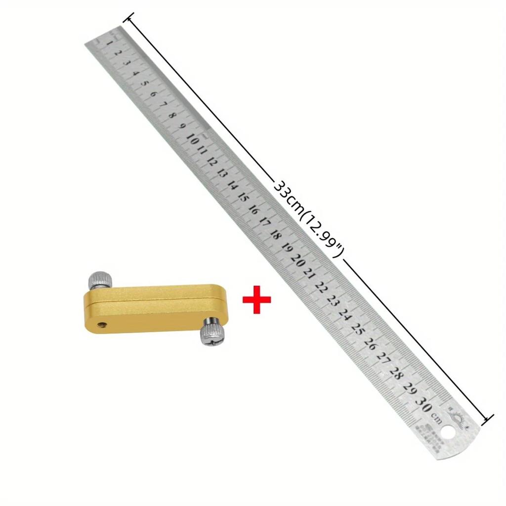 Ruler Positioning Block, Woodworking Line Locator Stop Block Limit Positioning Block Straightedge Adjustment Block Scribe
