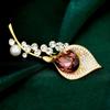 Senior Brooches Flower Leaf Brooch Pins for Women Suit Pendant  Fashion Brooches Jewelry