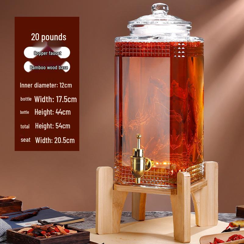 Sealed Sparkling Wine Bottle with Faucet - Household Ginseng Wine Jar & Baijiu Container