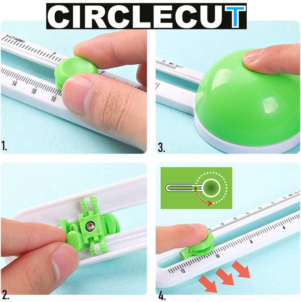 CIRCLECUT Kreisschneider Papier Zirkelschneider Rundschneider mit Ersatzklingen