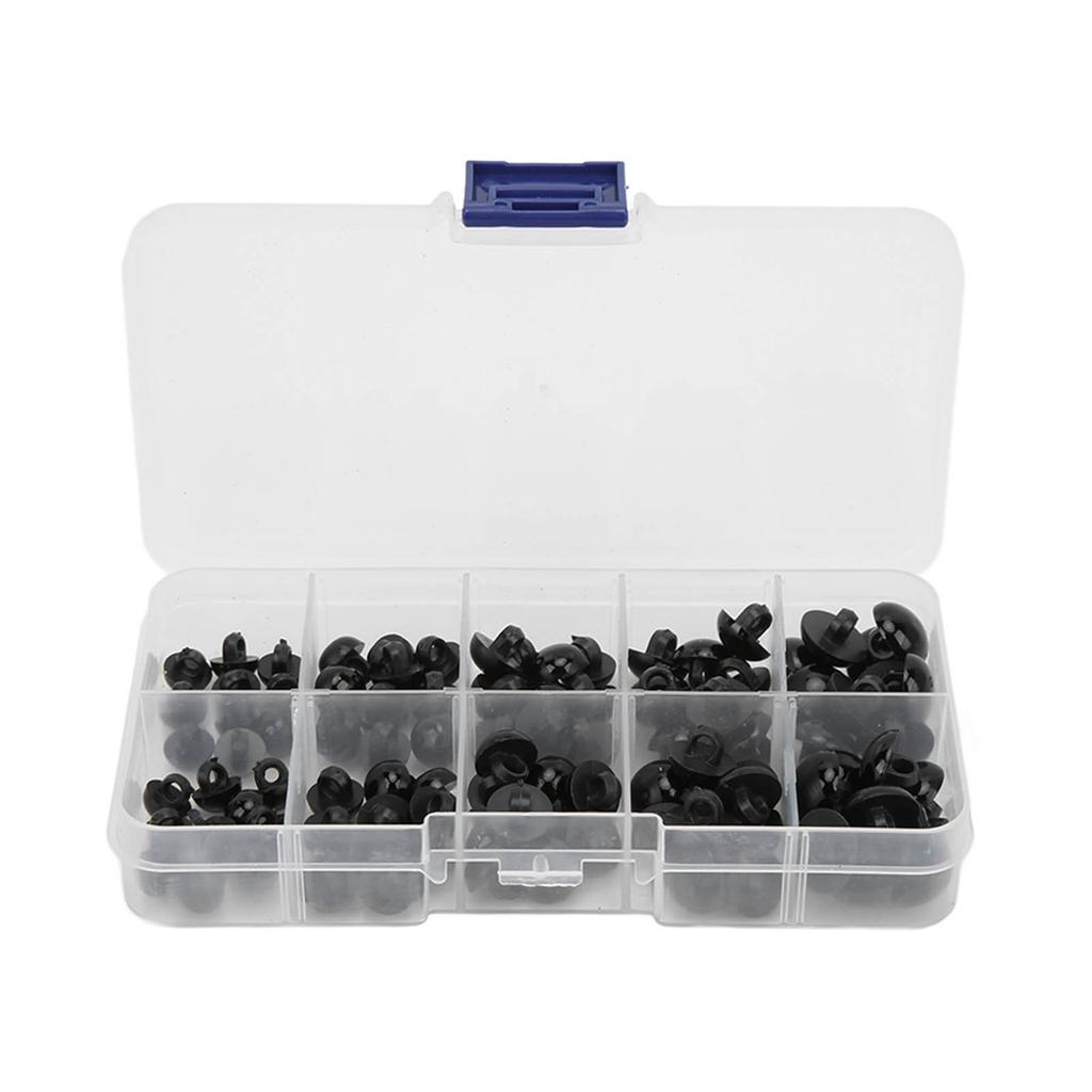 100Pcs Safety Eyes Multi Sizes Convenient Resin Durable Sturdy Wide Application Crafting Eyes Button