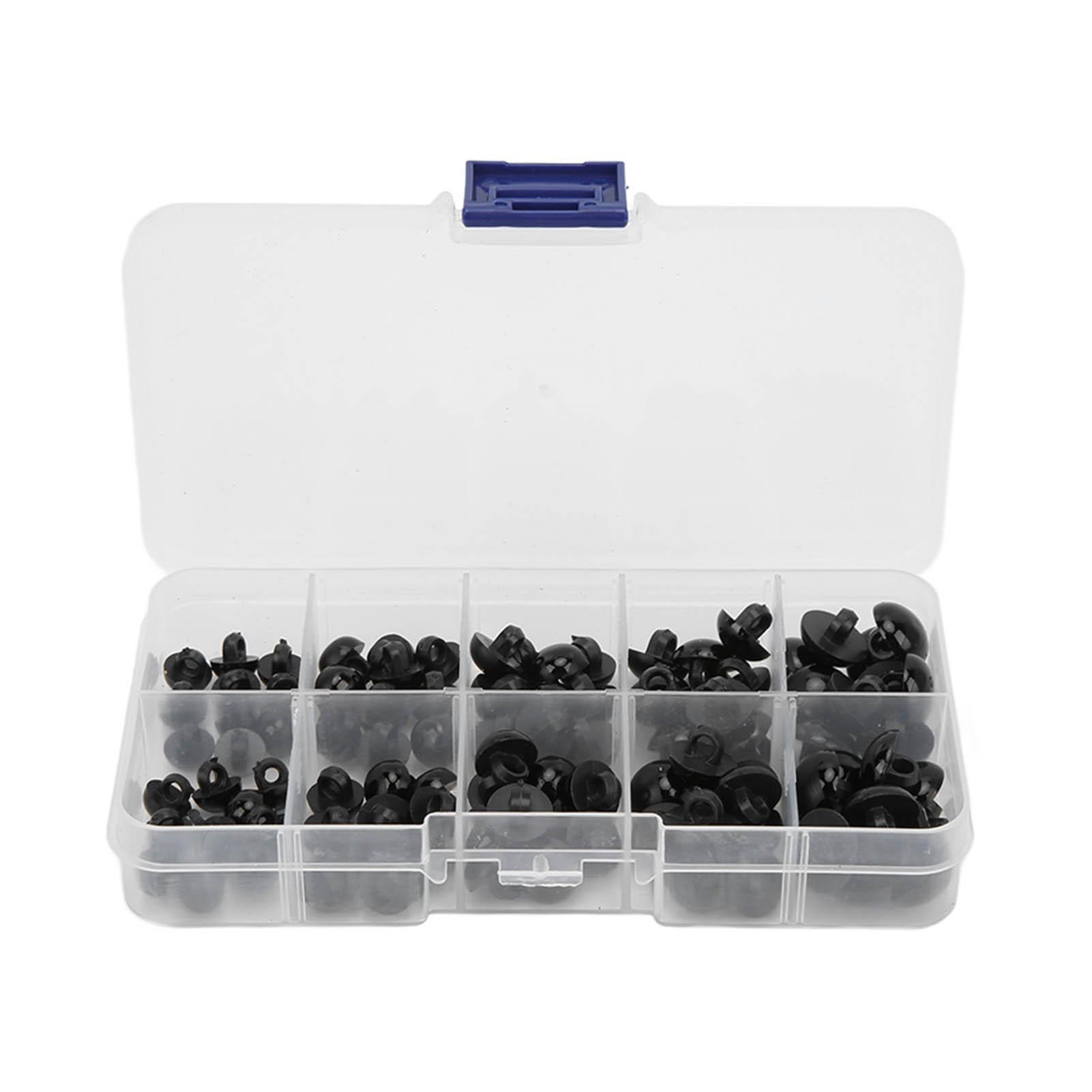 

100 шт. безопасных глаз разных размеров, удобные, прочные, из смолы, широкое применение, для творчества