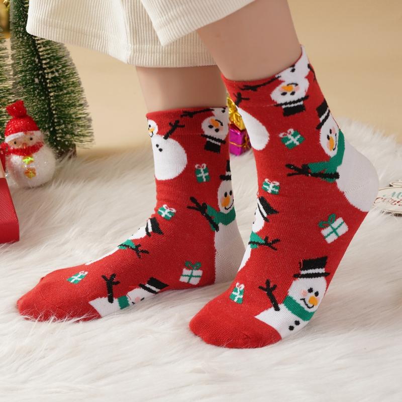 Christmas Socks Cotton Comfortable Fashoin Breathable Middle Tube Sock Casual Funny Warm Gift Hosiery