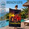 Fcb Team Football Club Beach Towel, Microfiber Beach Towel, Perfect For Pool, Beach, Travel, Home Decor Beach Party Fan Gifts