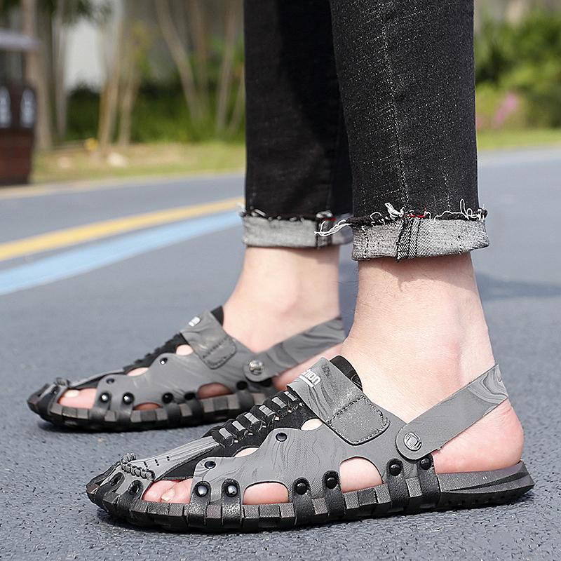 New Men's Summer Lightweight, Breathable, Non Slip Casual Sandals Fashion Men's Outdoor Beach Handmade Plus Size Sandals