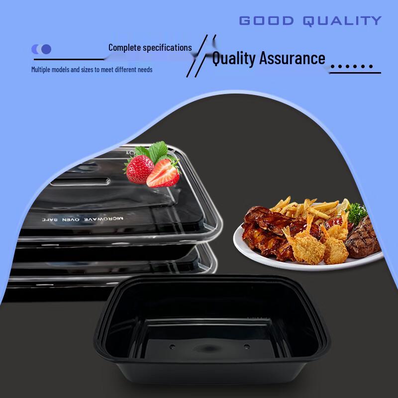 Disposable Microwavable Rectangular Food Containers with Lids