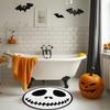 Halloween Rugs Mat Round Non-Slip Cute Creepy Nightmare Bath Rug Bathroom Shower Floor Mat for Halloween Indoor Decor