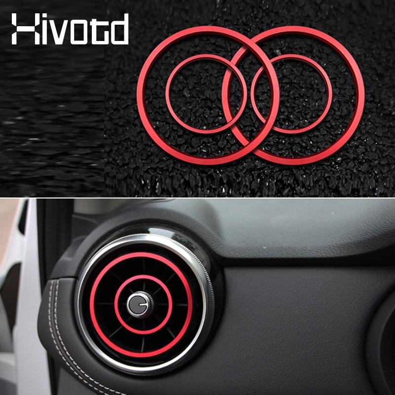 For MG ZS Car Accessories -2017 Auto Air Conditioning Outlet Cover Sticker Stainless Steel Vent Interior Decoration Stylings